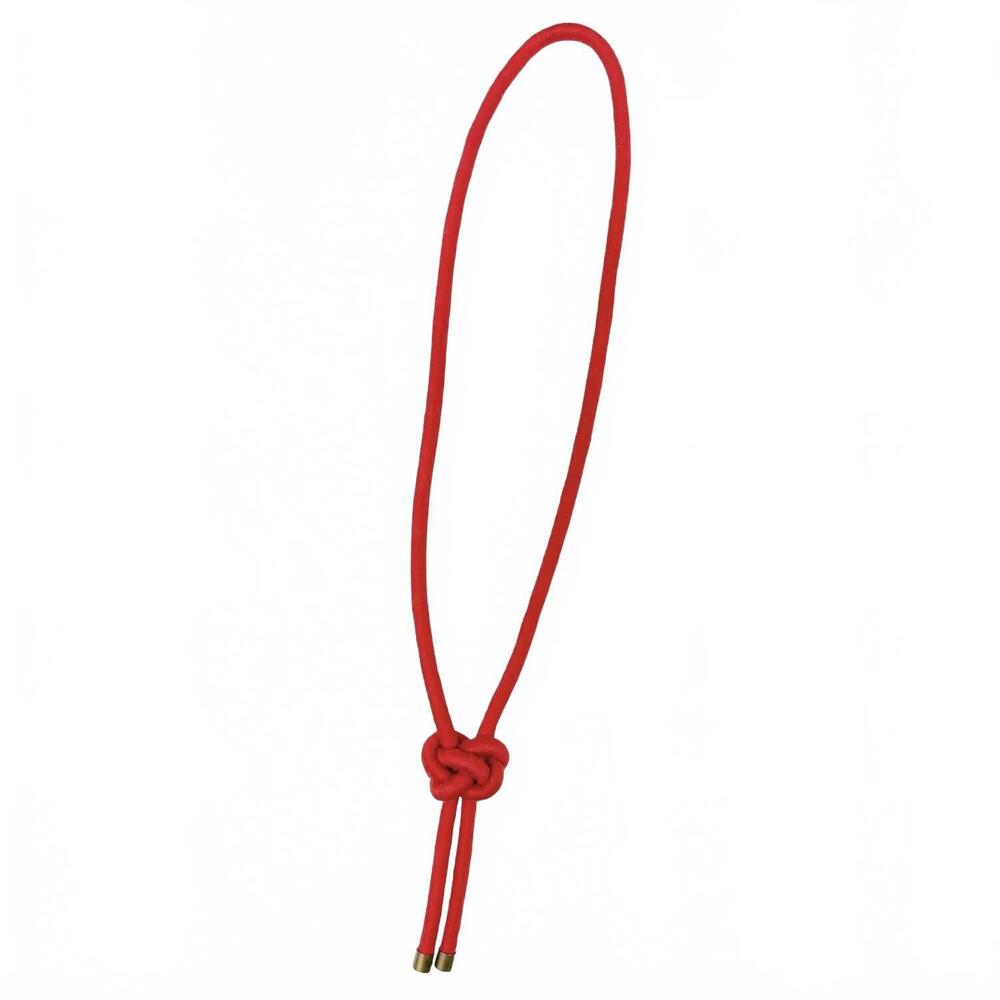 NEW SASHA women's lanyard knot textile necklace in coral cotton